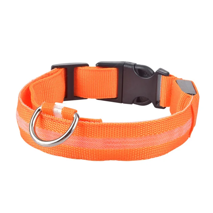 Hot Selling Custom Logo Adjustable USB Rechargeable Pet Dog LED Glowing Collar