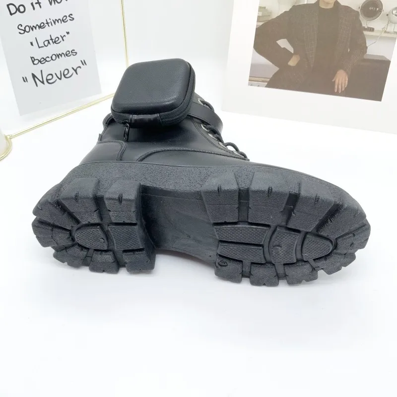 Most Popular Design Martin Boots Add PU High Top Women Fashion Shoe Ladies  Casual Boot