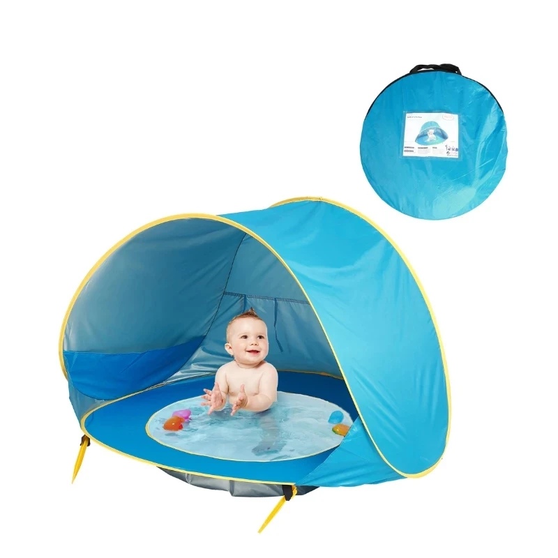 Factory Wholesale Baby Beach Tent Pop Up Portable Kids Beach Sun Shelter With Swimming Pool