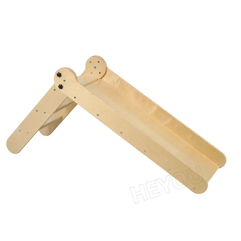 Foldable Kids Wooden Slides Indoor Baby Home Playground Montessori Playroom Furniture