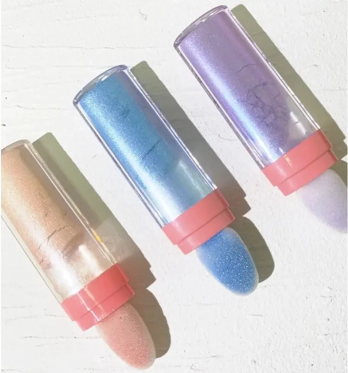No logo Natural Cruelty Free diamond Highlighter Makeup Loose Powder Fairy Dust Pat Shimmer Powder