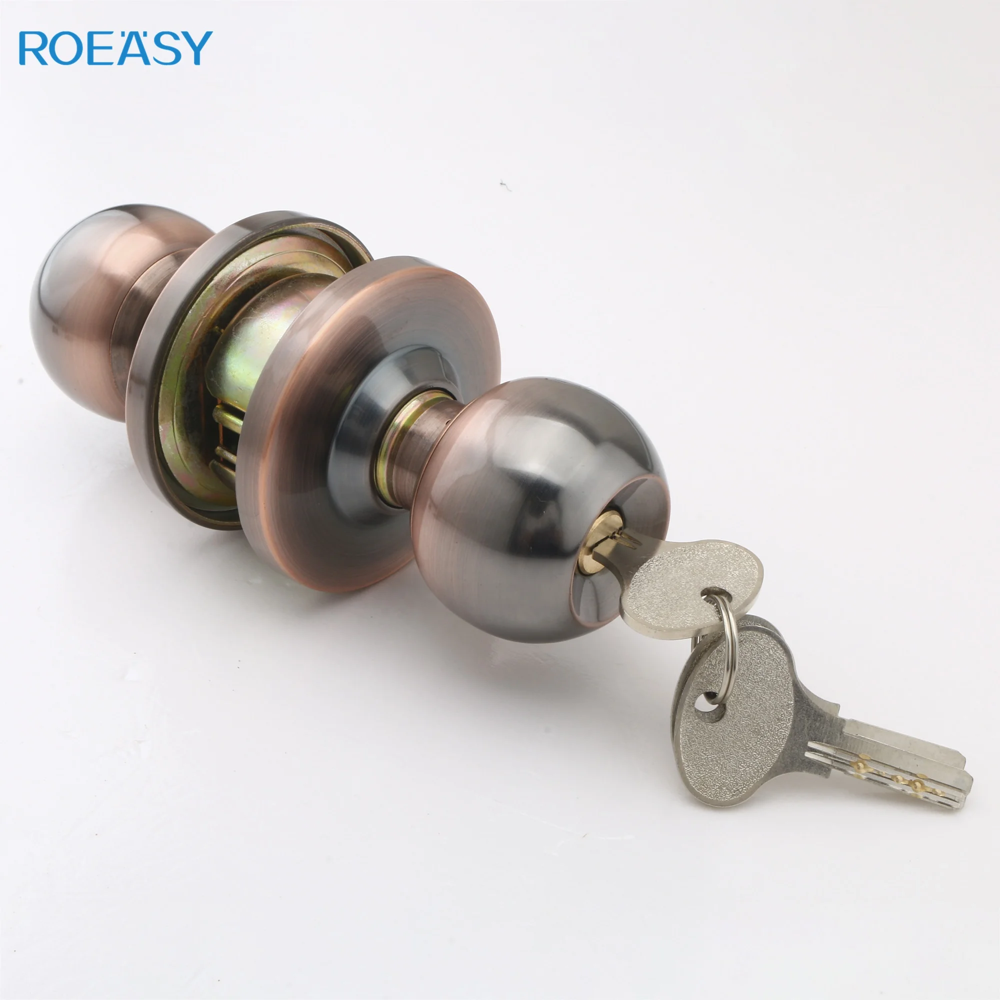 Roeasy  Cylindrical Stainless Steel tubular Round Knob Lock 587 door lock