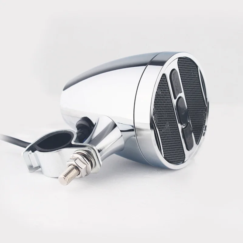 MT473 12V Motorcycle USB MP3 Audio Player Bluetooth-Compatible Speakers FM Radio Tuner Waterproof Handlebar Install 3Inch Metal