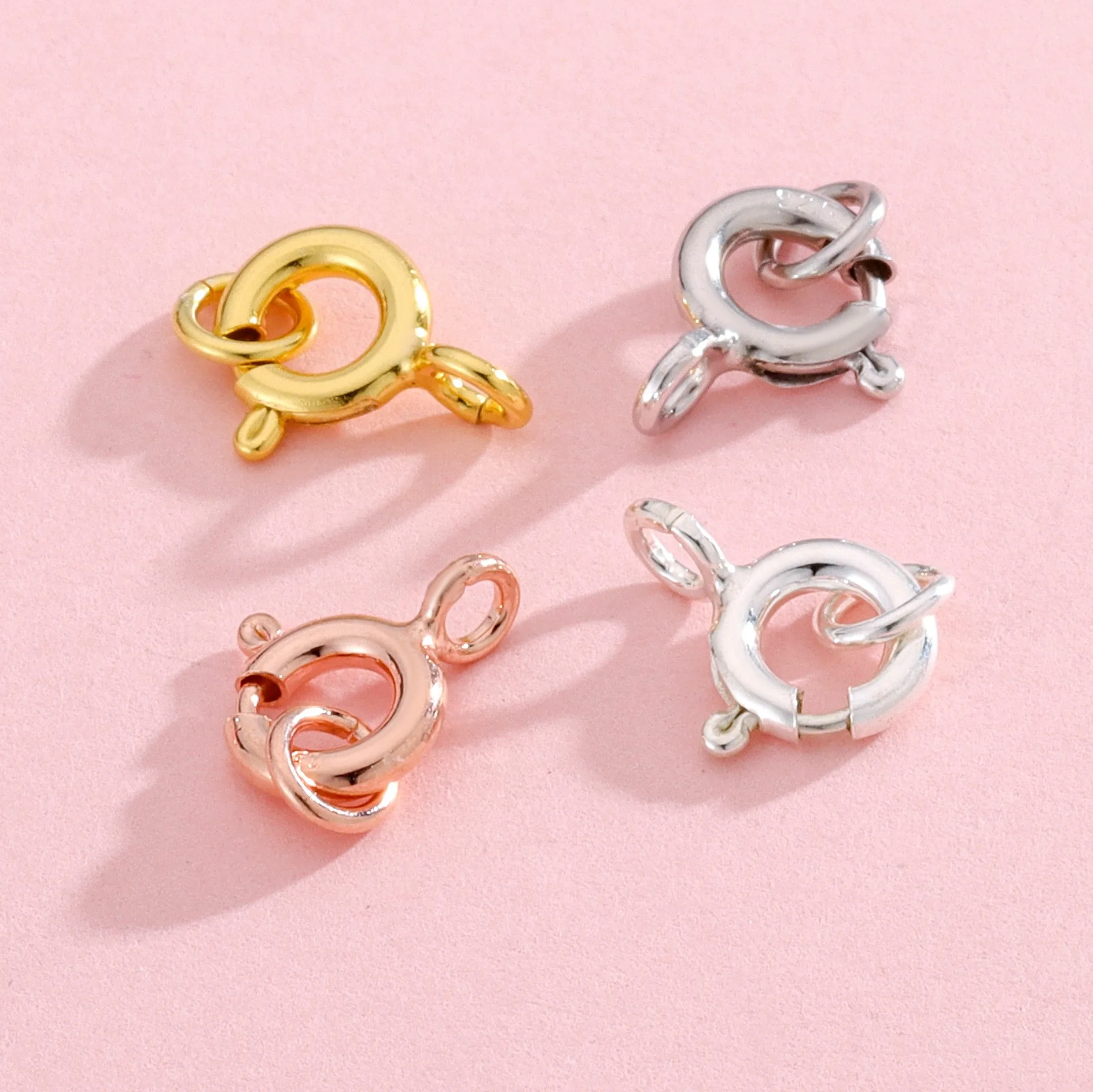 Оптовая продажа, 925 ювелирные изделия из стерлингового серебра, аксессуары, омары, пружинные застежки с открытым кольцом для браслета «своими руками»