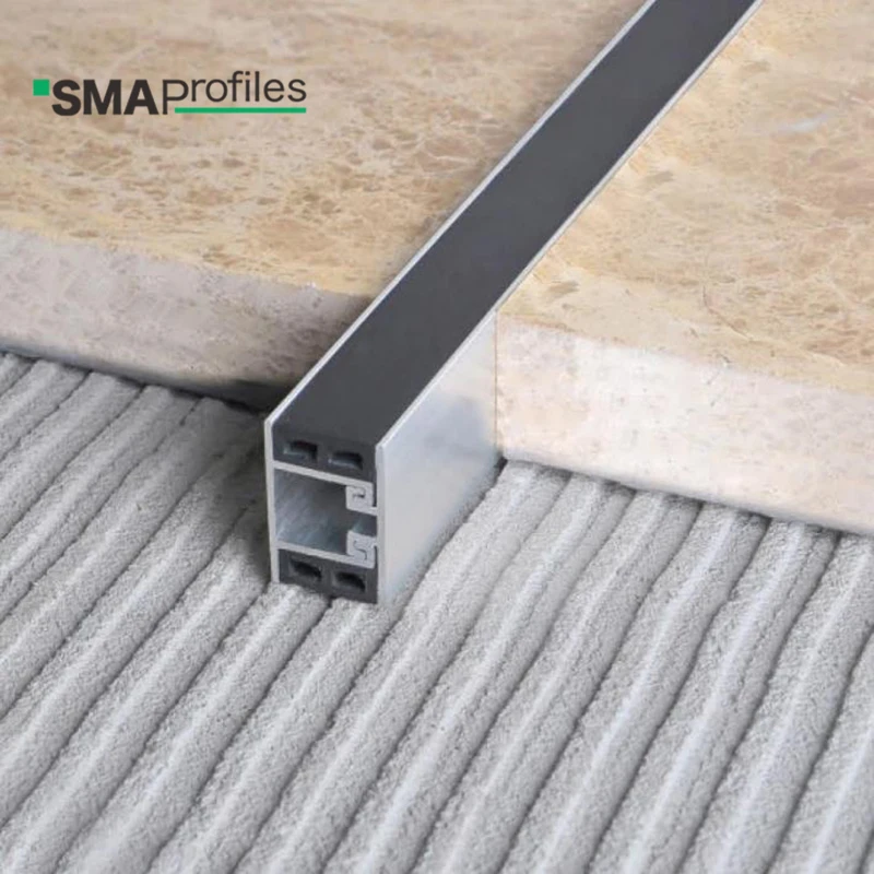 SMAProfiles wholesale Aluminum profile ceramic tile PVC rubber movement control joint