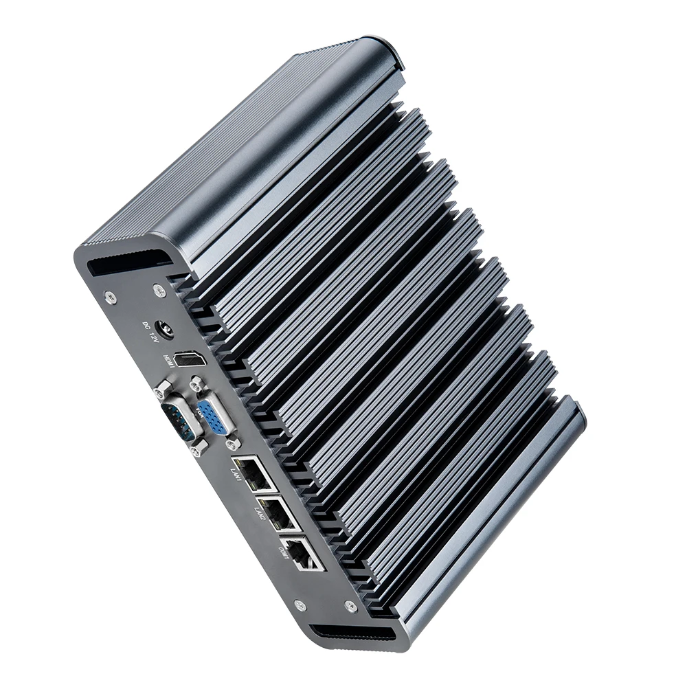 Мини-ПК без вентилятора, настольный компьютер J1900 N3530 i3 i5 NUC, мини-ПК с двойным RS232, промышленный компьютер с двойной Lan