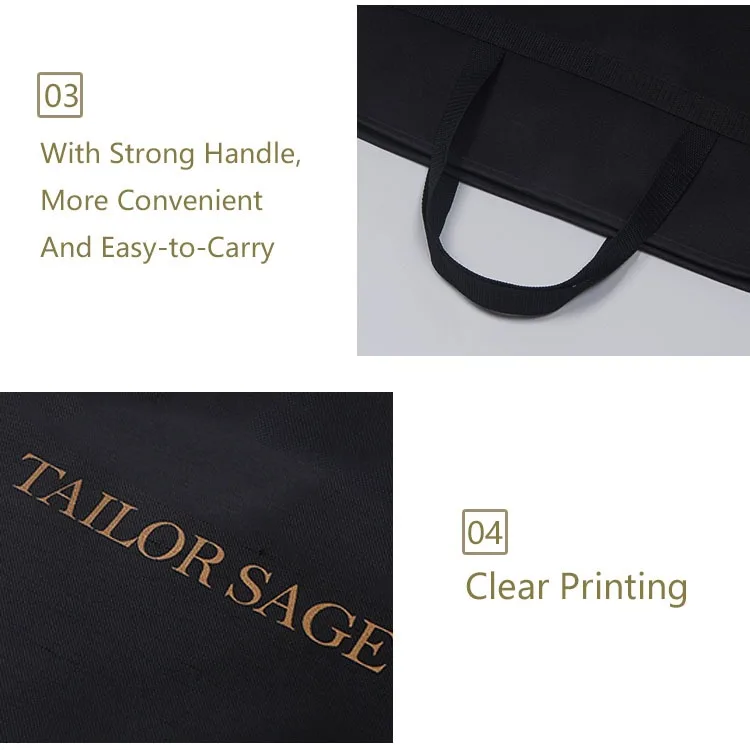 Eco friendly Dust Cover Breathable Men Suit Cover Travel Bridal Long Dress Wedding Gown