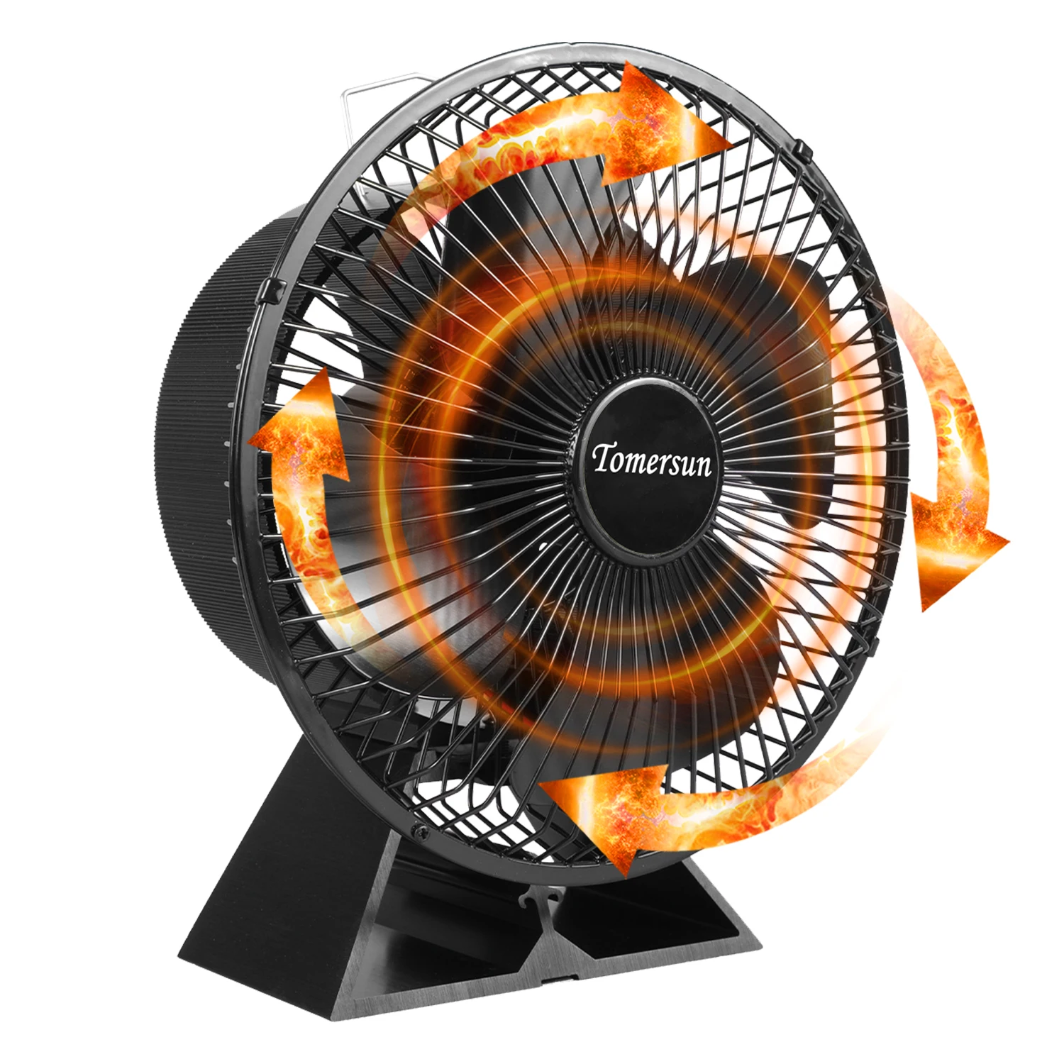 VODA New Economical Thermoelectric Heating Wood Burning 4 Blades  Stove Fan With Cover