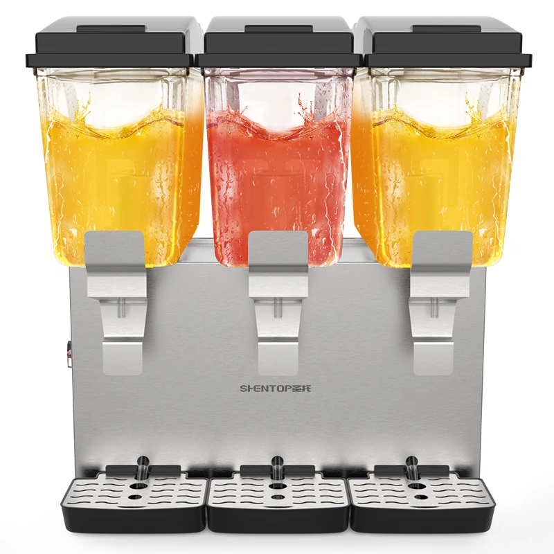 commercial electric cold fruit juice dispenser machine 3 tanks automatic drink dispensers drinks soda hot beverage dispenser