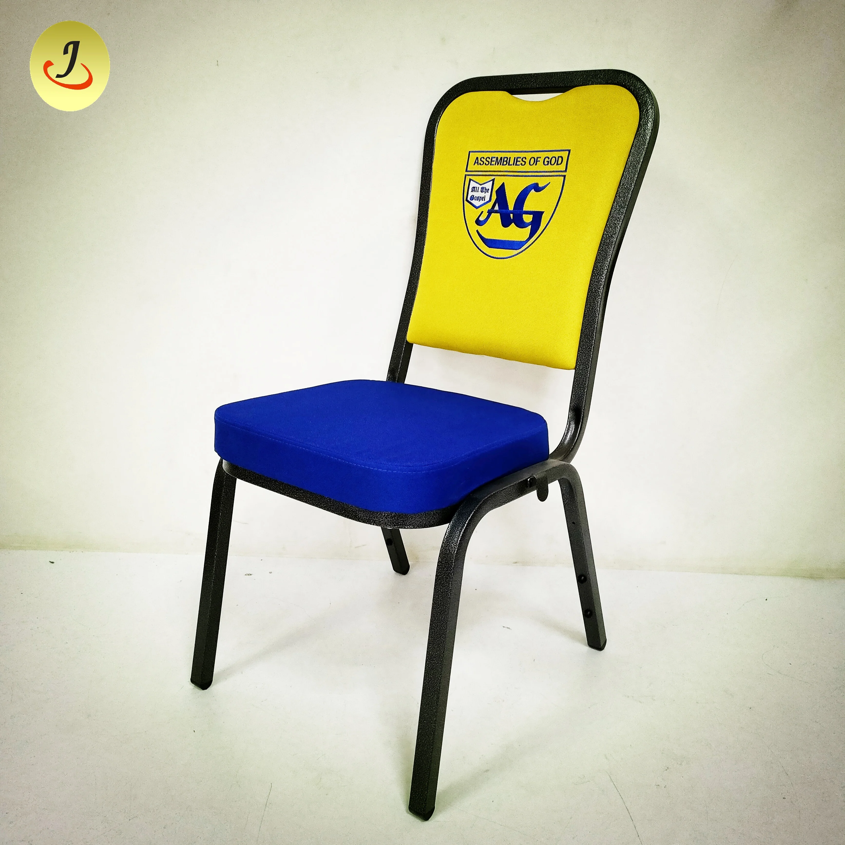 manufacturer cheap steel banquet hall padded interlocking Banquet church chairs