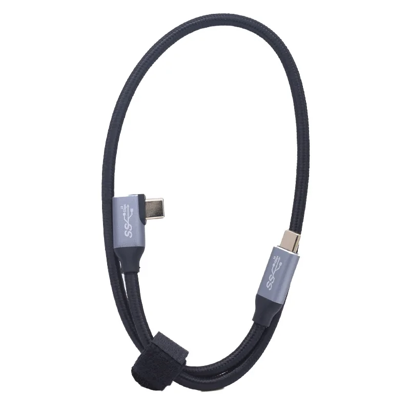 USB C to USB C Cable Right Angle 90 Degree Type C 60W PD Fast Charge Compatible with Samsung Galaxy S21 S20 Z Fold 3 Note 20