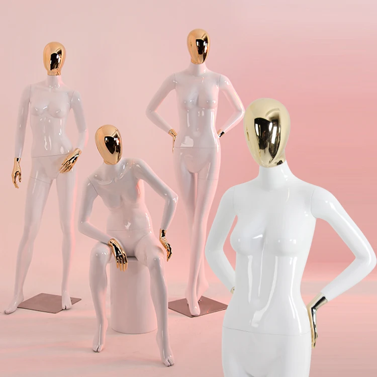 Оптовая продажа женский манекен с гальваническим покрытием