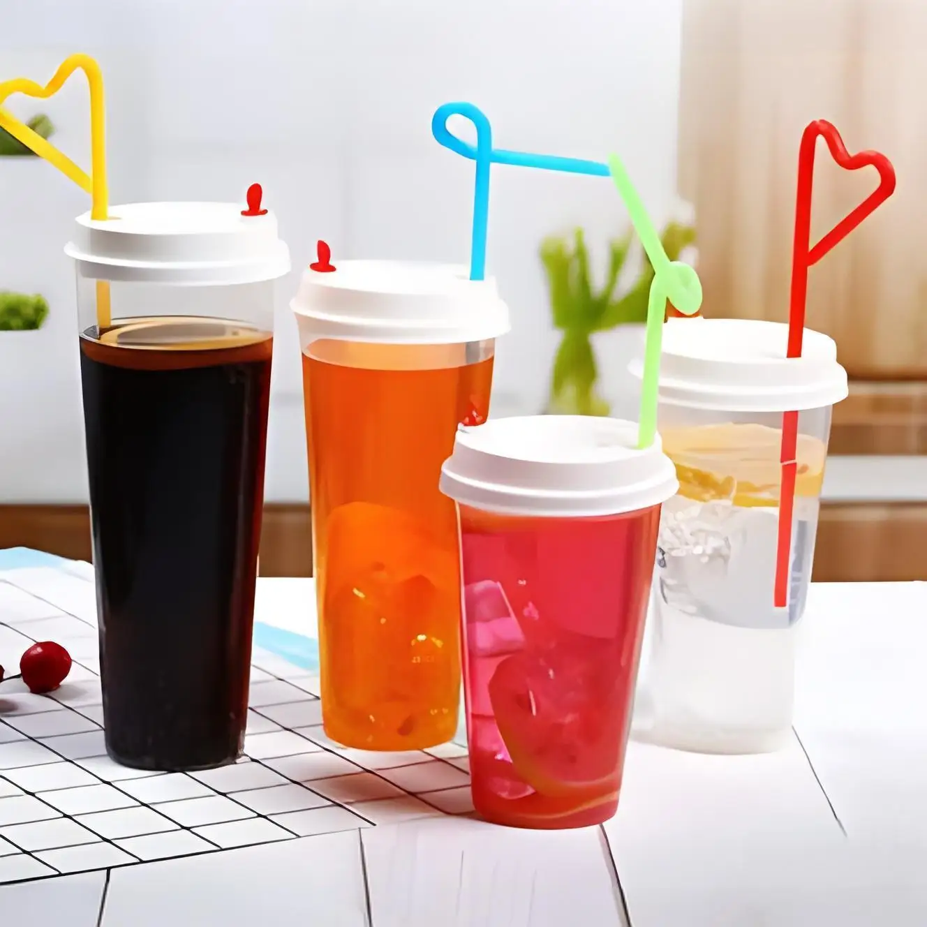 Wholesale 500ml Disposable Plastic Taza De Cafe Beverage Cup for Milk Tea and Iced Drinks