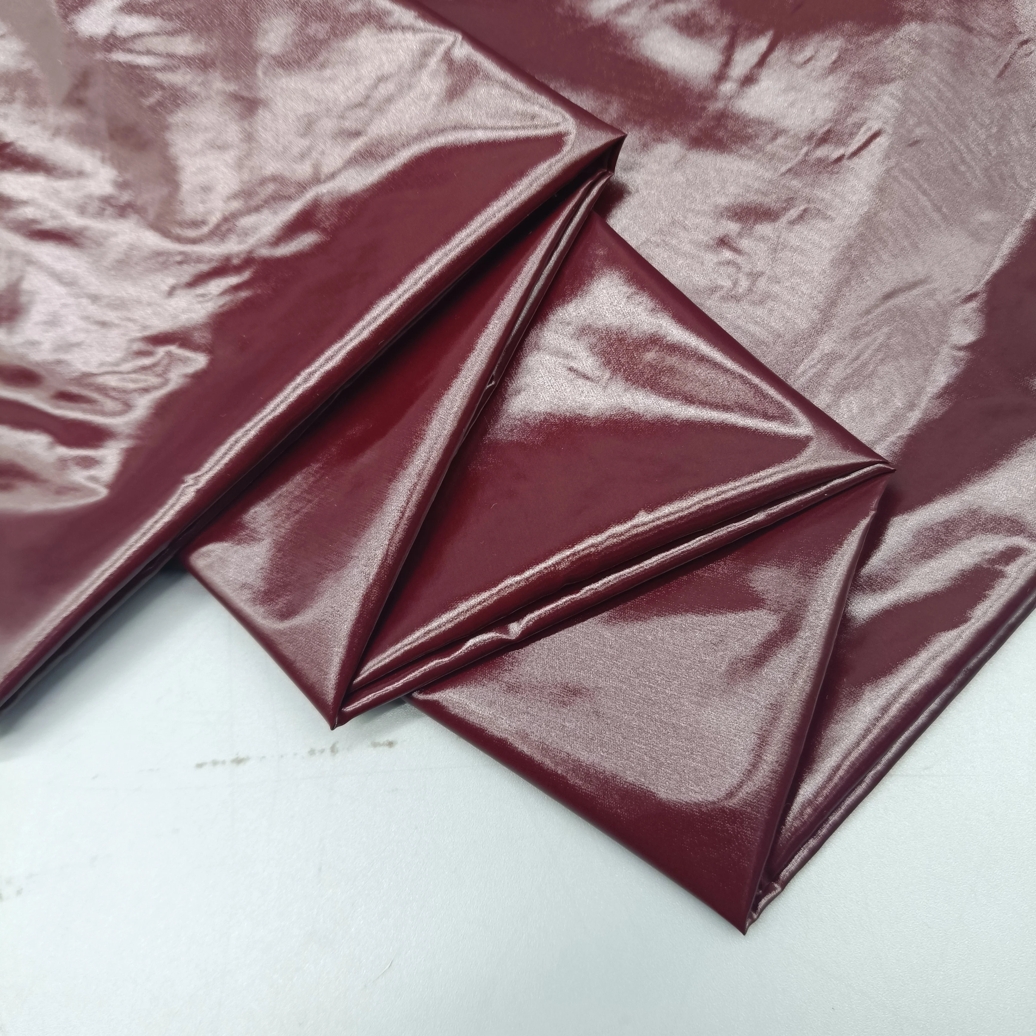 Wholesale high quality full dull 380T nylon fabric 100% down proof PU Coated fabric