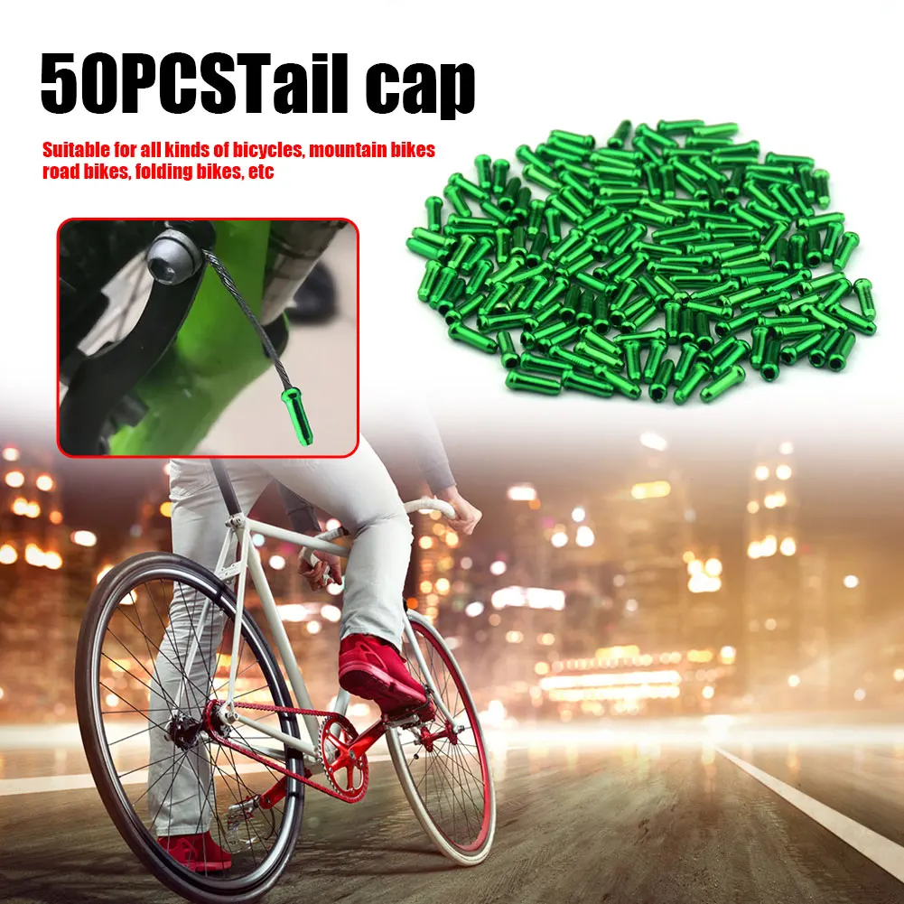 Cycling Bike Brake Cable Tips Crimps MTB Bicycles Derailleur Shift Cable End Caps Aluminum Alloy Cycling Supplies