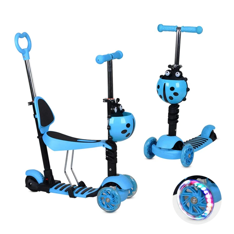 Multi-fuction 5in1Kids Scooters 3 Wheel Kick Play Kids Cart Skate Boards With Seat For Sale