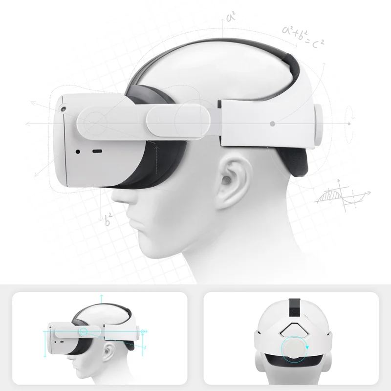 YLW New Product Adjustable Head Strap VR Glasses Headsets For Oculus Quest 2  vr Gaming Headset