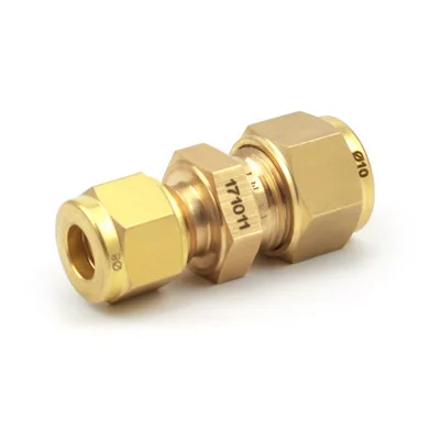Swagelok Type Hikelok 316 Stainless Steel Brass Union Double Ferrule Tube Compression Fitting