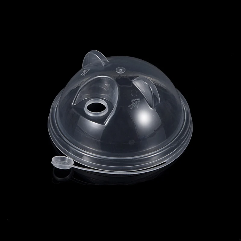 Wholesale disposable plastic PP Injection panda lid 90/95mm for boba tea cup lid