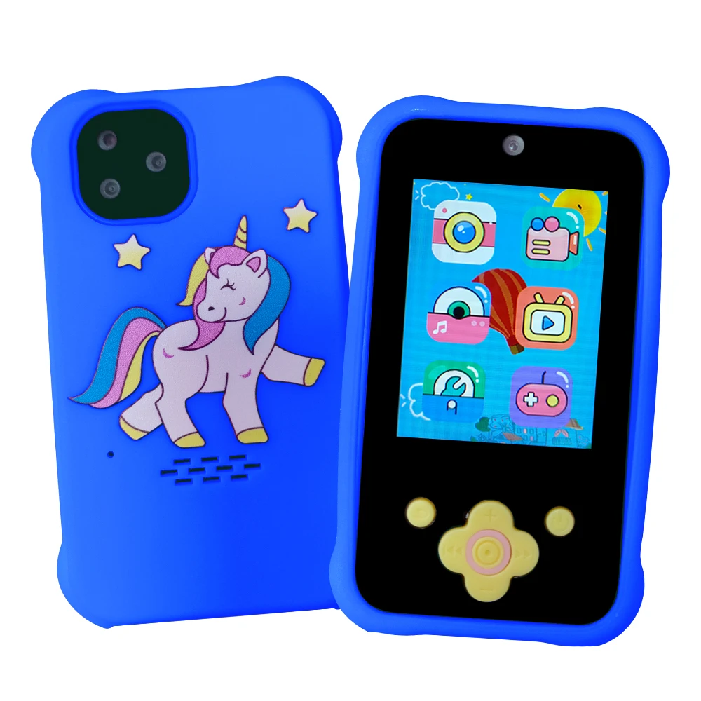 2024 Kids Smart Phone Touchscreen Kids Phone Unicorn Girls Age 6-8 with Dual Camera Music Game Learning Toy Phone