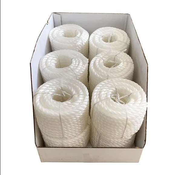 High Strength Polypropylene 3 Strand Twisted PE Nylon Marine PP Packing And Fishing Rope / Shipping Boat Mooring Ropes
