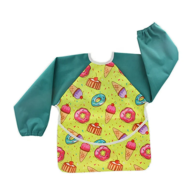 Good Factory Price comfortable waterproof baby bib with sleeves