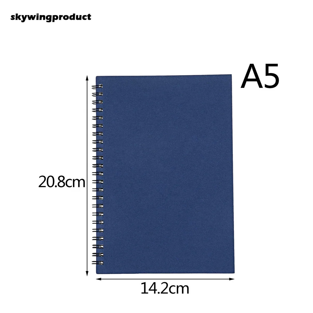 Skywing product 6 Colors  7.3 x 9.3 Inch 100 Pages Spiral Soft-cover Notebook For Students School Office Working Supplies