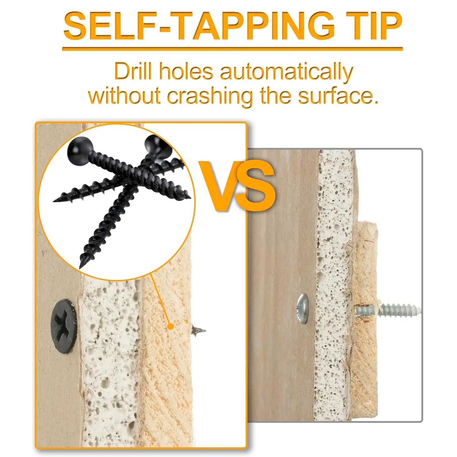 Высокопроизводительный стальной черный фосфатный Горн для гипсокартона винт