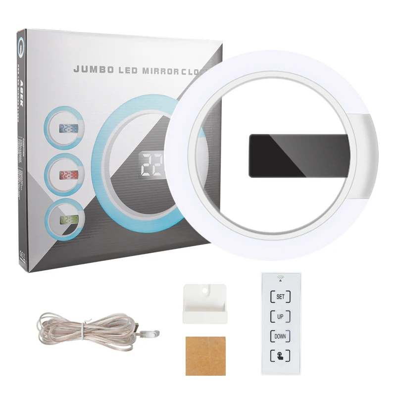 Decorative Wall Clock Digital For Electronic Clocks Alarm Mirror Usb High Quality 2 China 7 Colors3D Led With Remote Home