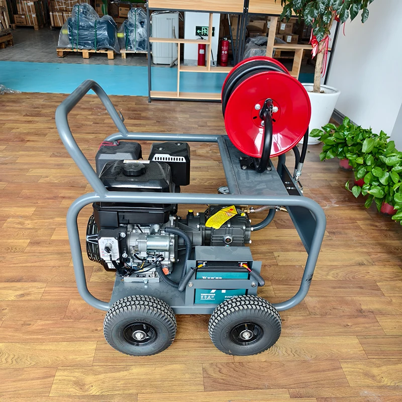 LC 170bar 30LPM High Pressure Washer Gasoline engine cleaning clogged sewer pipe professional dredging equipment