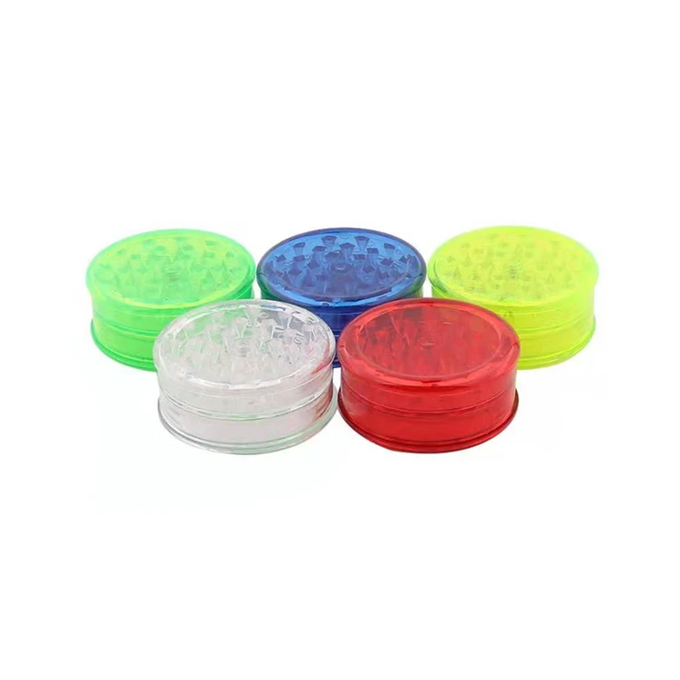 2020 dry herb spice grinder small customized mini 60mm acrylic plastic grinders herbal mill