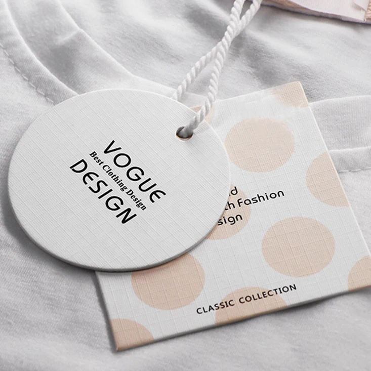 
New Arrival Design High Quality Custom Premium Hangtag String Paper Tag For Clothes 