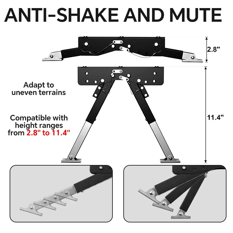 HOMFUL RV Steps RV Accessories Height Adjustable RV Step Stabilizer Kit for Travel Trailers and Motorhomes