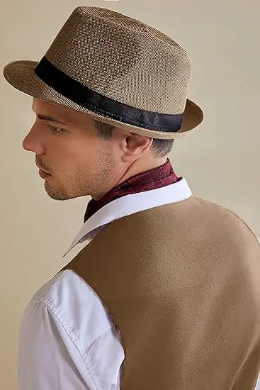 Wholesale Straw Hat High Quality for Men Hat Short Brim Summer Beach Straw Sun Hats