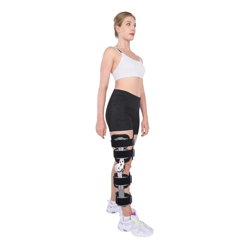 TJ-KM005 High Quality Comfortable Medical Knee Orthosis Brace Hinged Leg Joint for Rehabilitation Physical Therapy Support