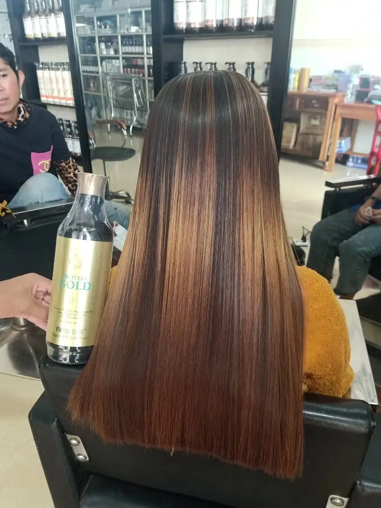 PRO TECHS 1000ml Salon Professional Use Formaldehyde Free Brazilian Keratin Treatment Use Protein Gold For Hair Straight