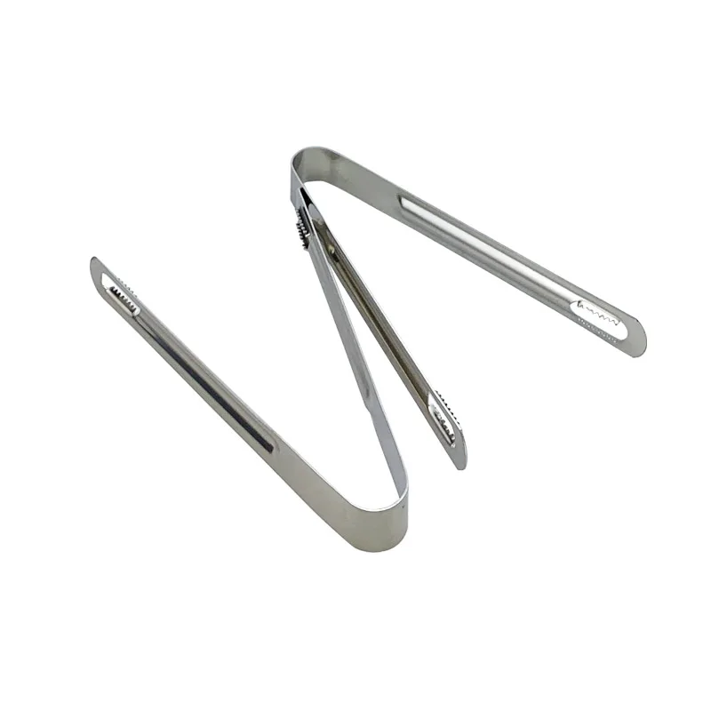 Mini Stainless Steel Tongs Eco-Friendly Long Bar Tools for Frying Serving & Barbecue Gold Kitchen Clip Clamps & Ice/Sugar Tongs