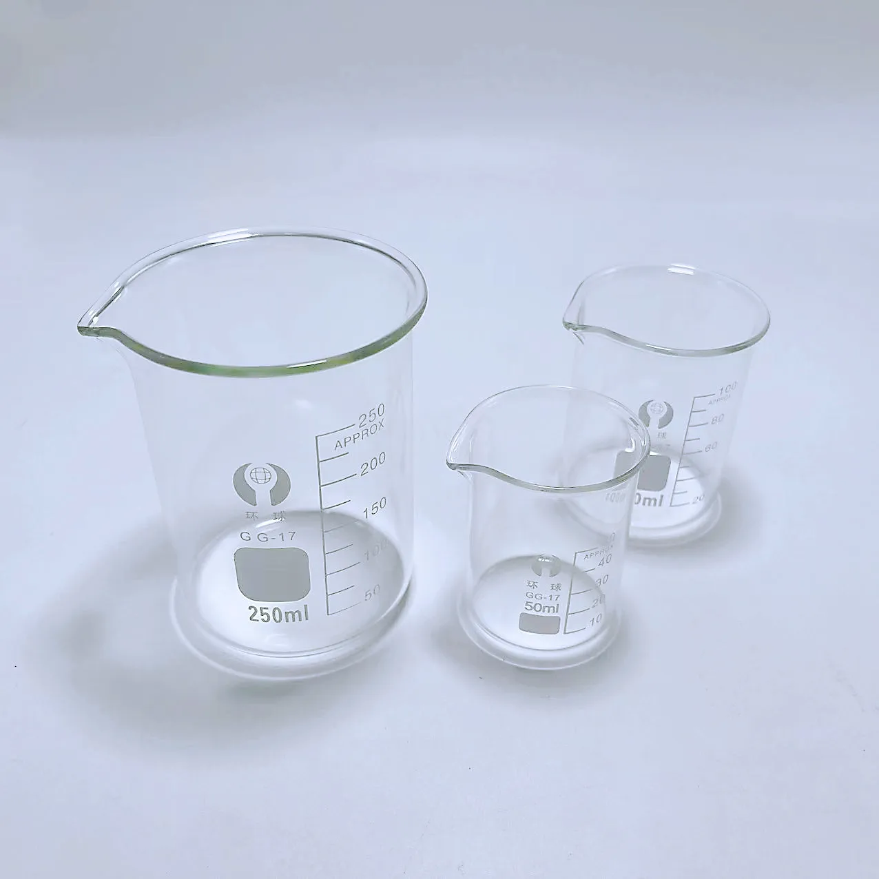 50ml 250ml 20ml 50ml 100ml 250ml 500ml 1000ml 2000ml  Measuring  Glass Beaker Printed Graduation for School research