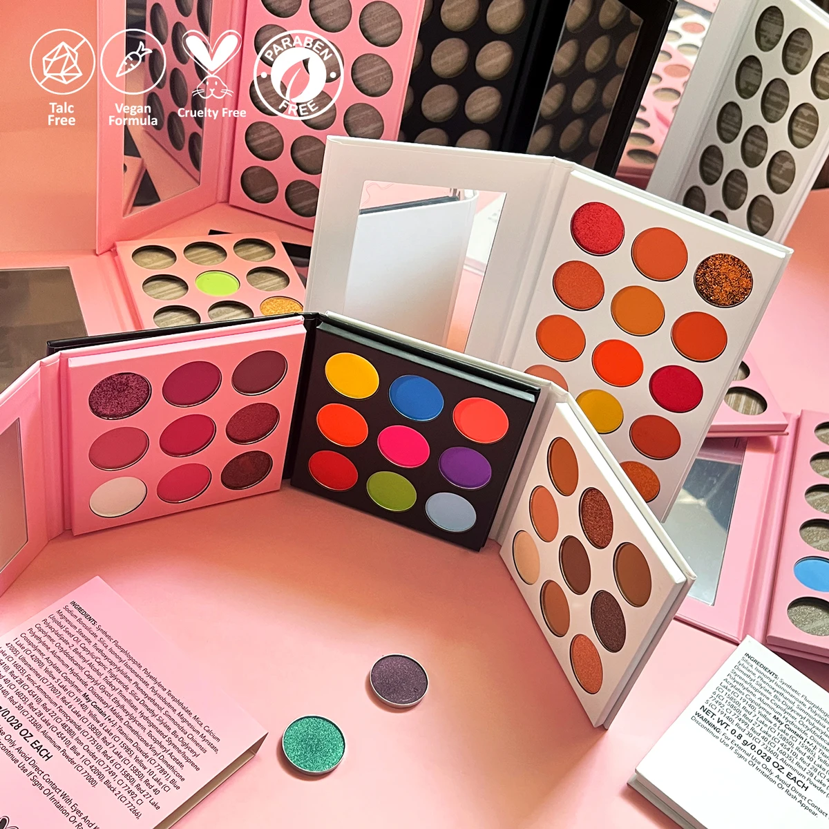 Wholesale private label cosmetics 18 color eye shadow custom logo high pigment makeup eyeshadow palette