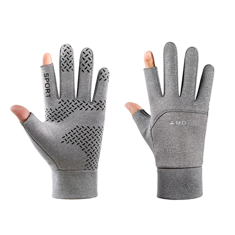 Autumn and winter warm cold and velvet gloves men's riding dew fishing outdoor riding gloves