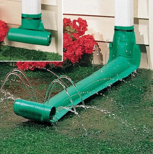 
2020 Amazon top selling automatic rolling PVC downspout extension kit 12 feet green 