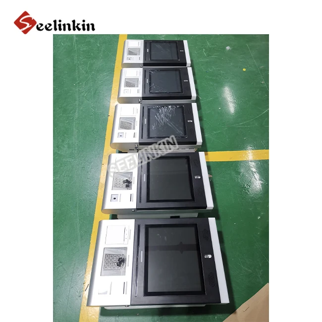 OEM ticket machine supplier computer display cash cashless charging wifi payment terminal stand touch screen wall mounted kiosk