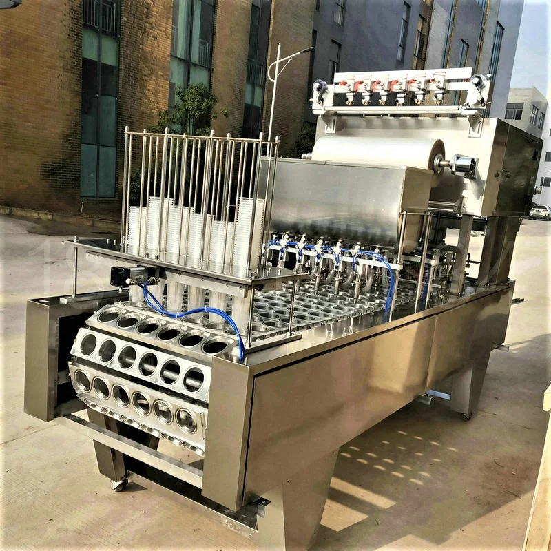 Automatic PP Cup Filling And Sealing Machine for Hummus Yogurt Fruit Juice Packing