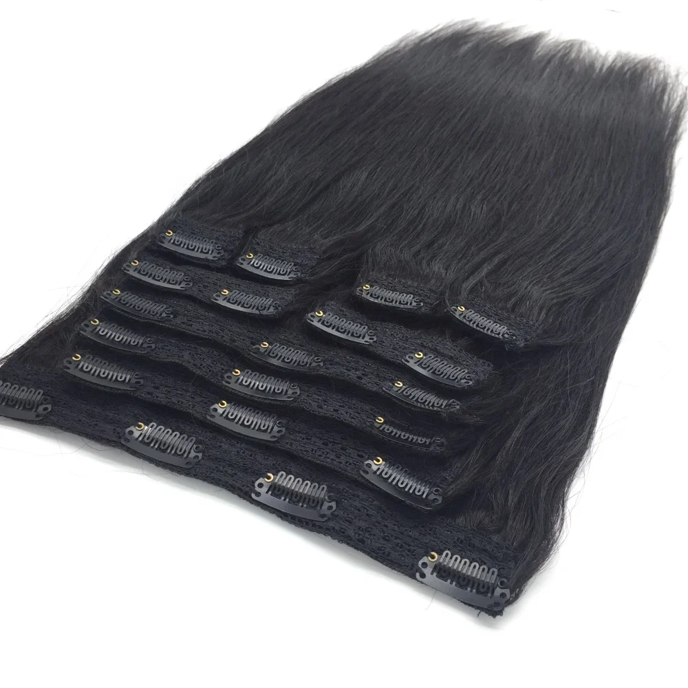 clip in hair extension blonde #613 remy peruvian hair clips on weft