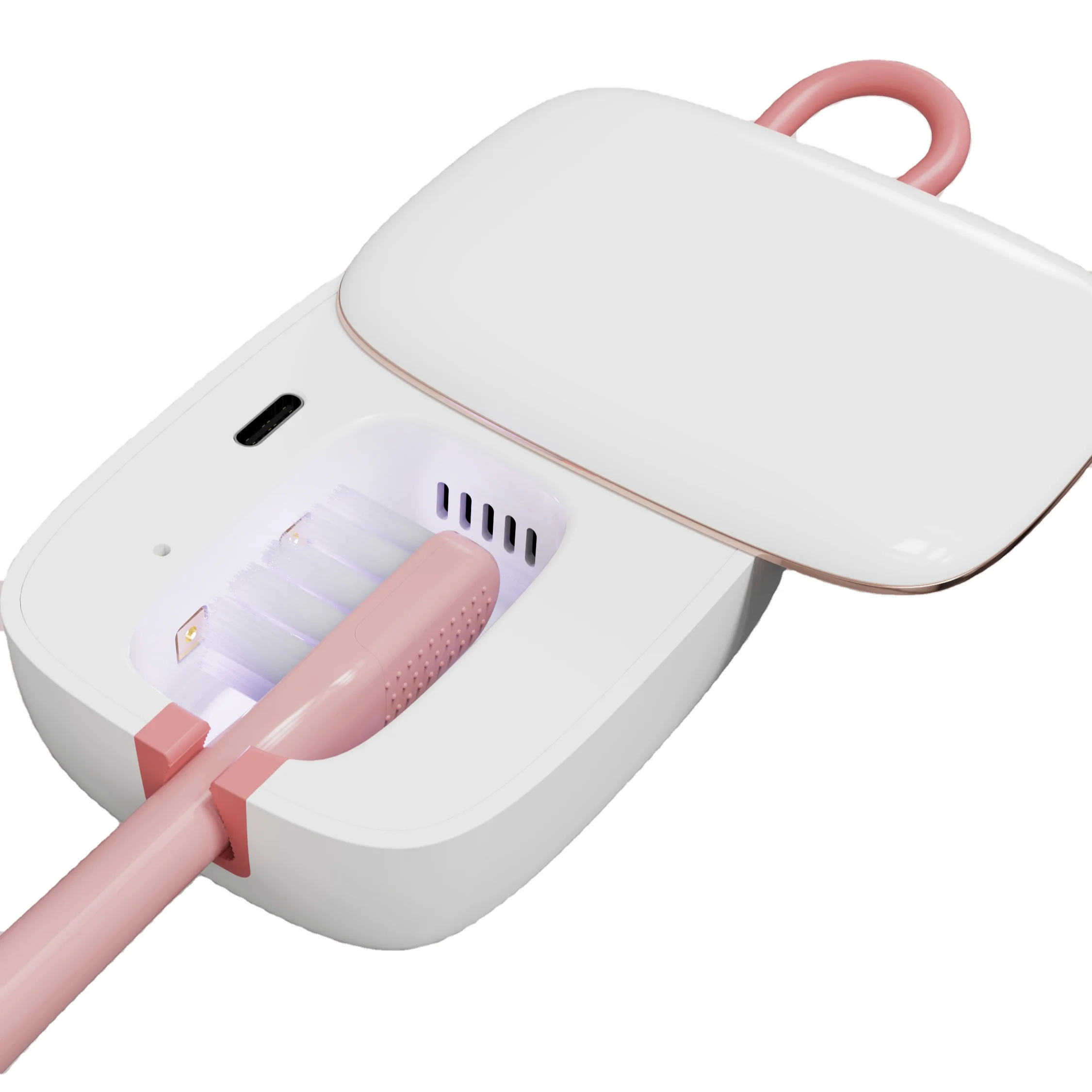2022 new best selling OEM ODM UV Ultraviolet sterilization portable toothbrush sterilizer box for travel or home