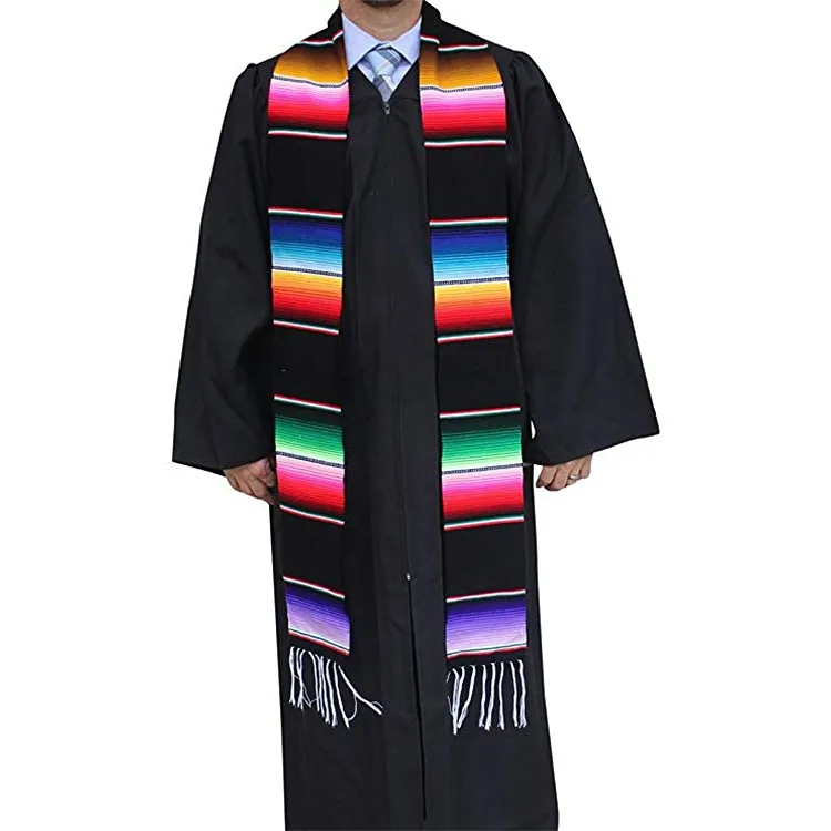 2023 High Quality Adult Kente Cloth Design University Honor Stole Gown College Graduation Sash Custom