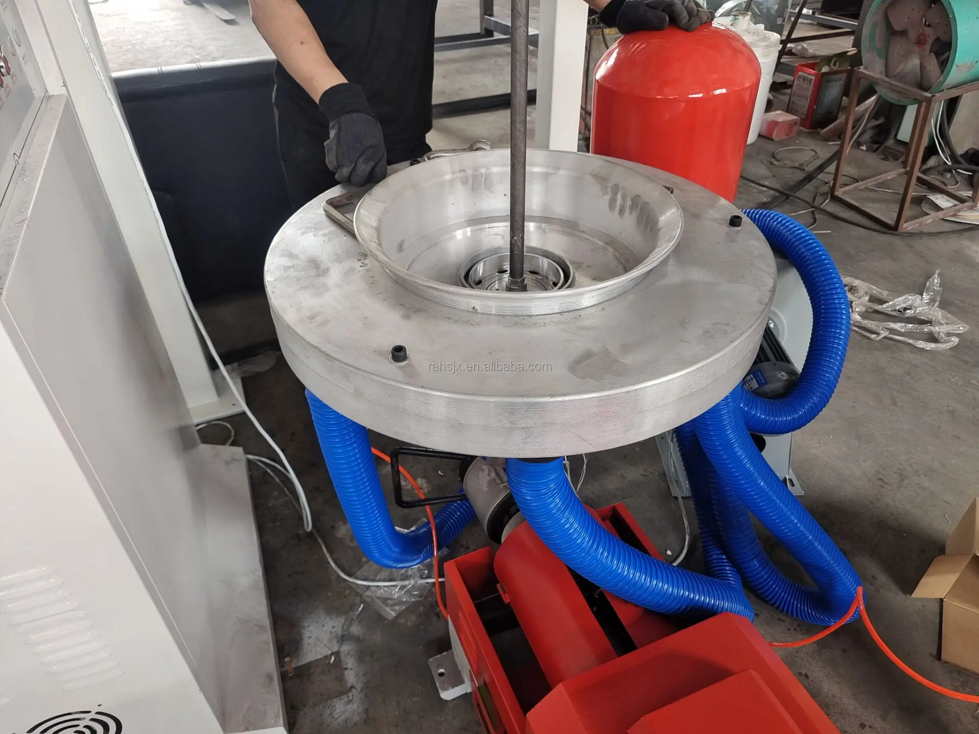 SJ55-800 full automatic loader pe film extrusion and blowing machine with printing production line