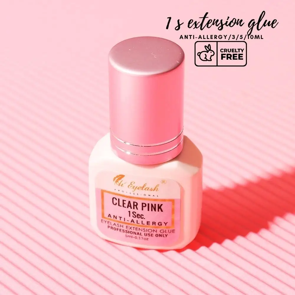 Clear Sensitive Eyelash Extension Glue Low Fume Fast Drying for Professional Use Long Lasting Lash Adhesive Super Strong