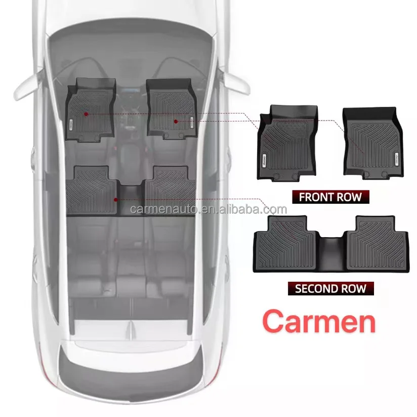 Лидер продаж, автомобильное прочное легкое очищение, красивое напольное покрытие, коврик для автомобиля, черный ТПЭ для Toyota Camry Hyundai KIA Tahoe
