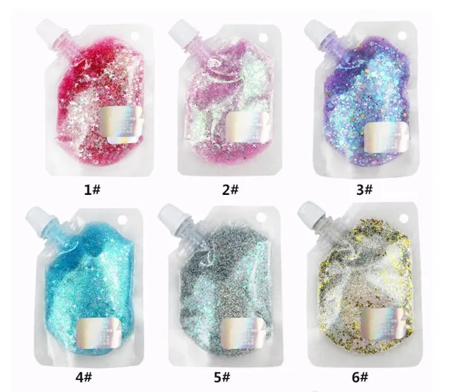 OEM крупные блестки, праздничная Косметика с блестками для лица, тела, ногтей